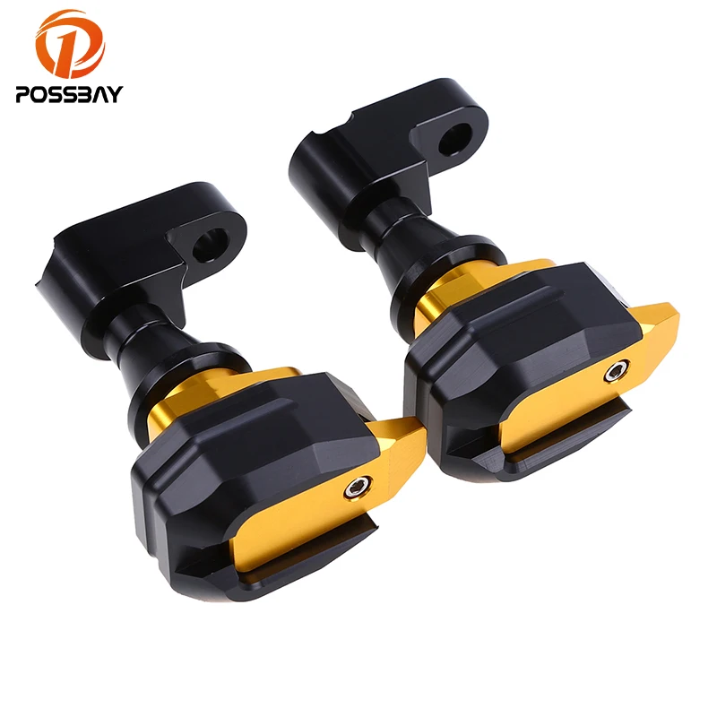 Прямоугольные слайдеры рамы мотоцикла POSSBAY 4 цвета защита от ударов и падения