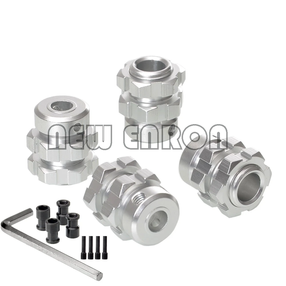SILVER ENRON 4P расширение 17 мм шлицевые ступицы колеса 5353X подходит для RC Traxxas E-MAXX Summit E-REVO REVO3.3 - Цвет: SILVER