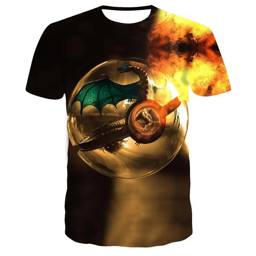 3D Покемон Пикачу футболка для мужчин и женщин футболки модные повседневные