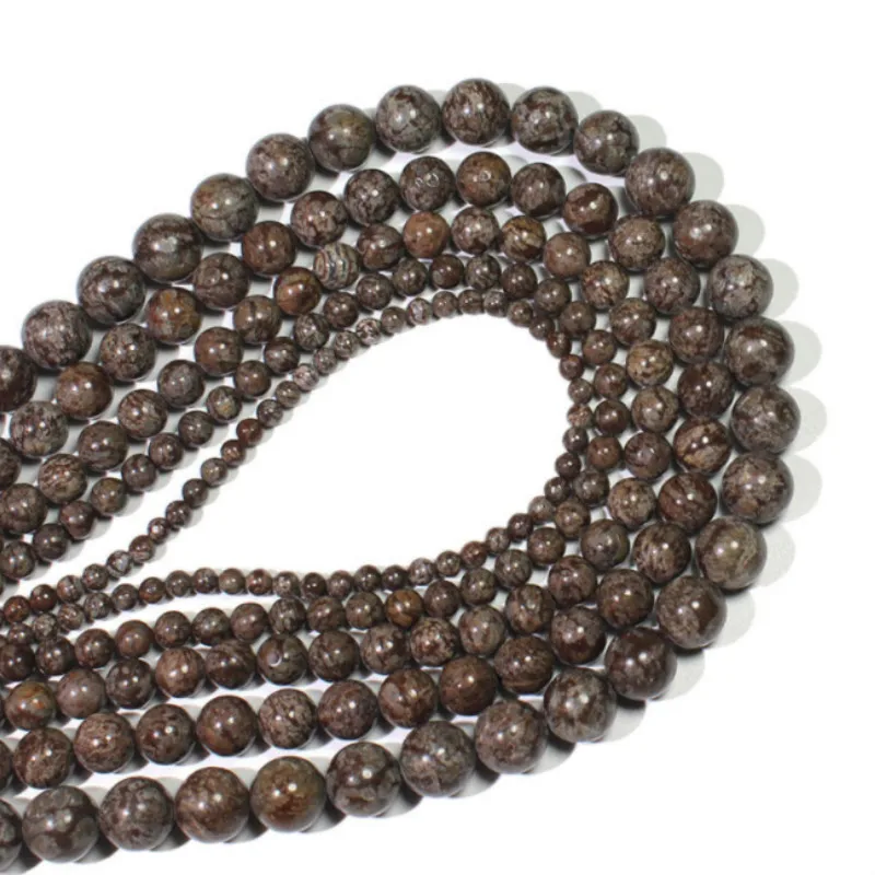 

Coffee Jasper Round Loose Beads for Making Bracelet Necklace Jewelry