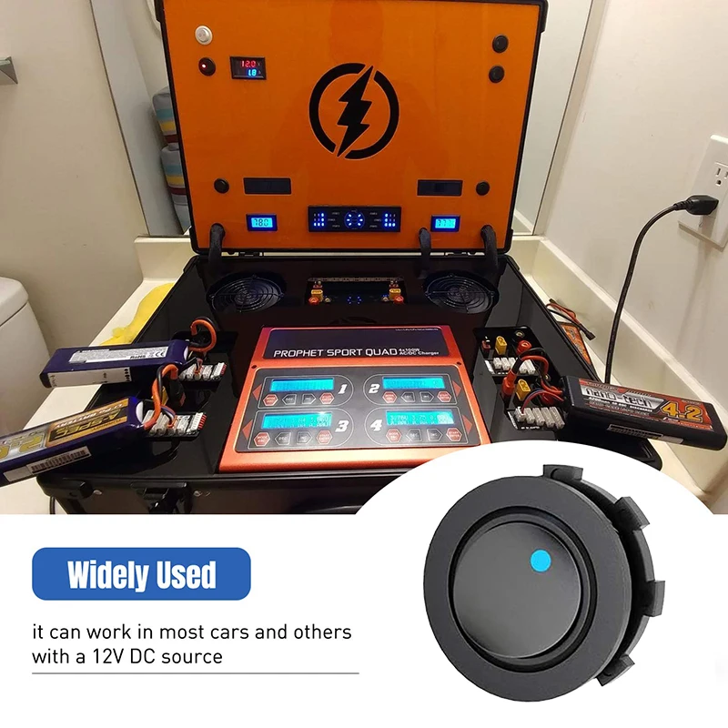 Круглый тумблер ВКЛ./ВЫКЛ. светодиодный переключатель 3 контакта 12 В 20 А кнопочный