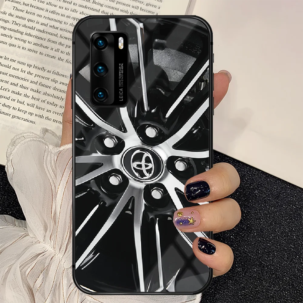 

Car Toyotas Japan Phone Tempered Glass Case Cover For Huawei P Nova Mate 5T 20 30 40 E Pro Lite Smart 2019 2021 Silicone Pretty