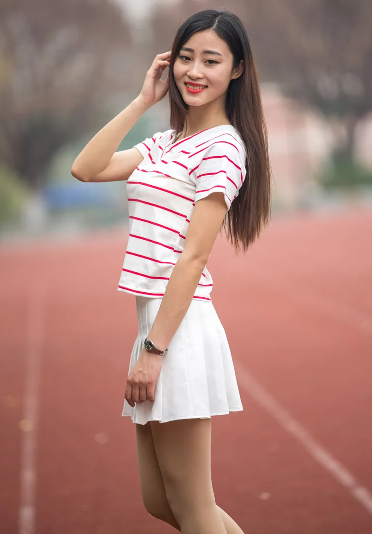 Милая короткая плиссированная юбка для женщин 2021 мини с высокой талией белые