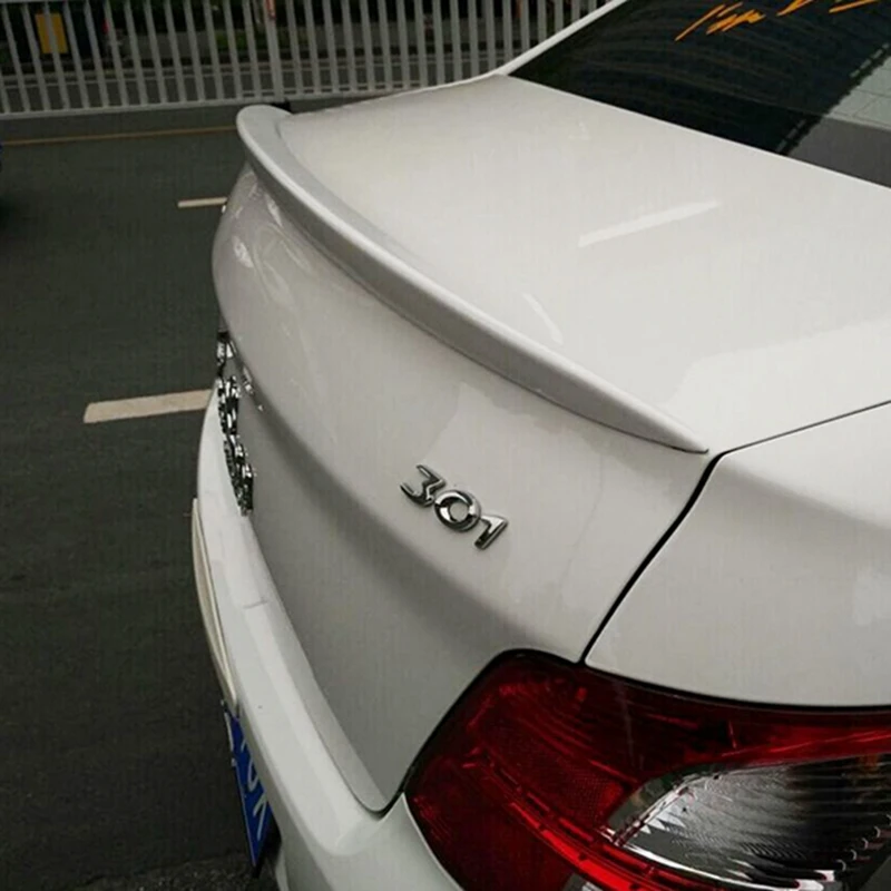 

Используется для Peugeot 301 2013-2015 спойлер из АБС-пластика ковка из углеродного волокна внешний вид задний Багажник крыло комплект аксессуаров д...