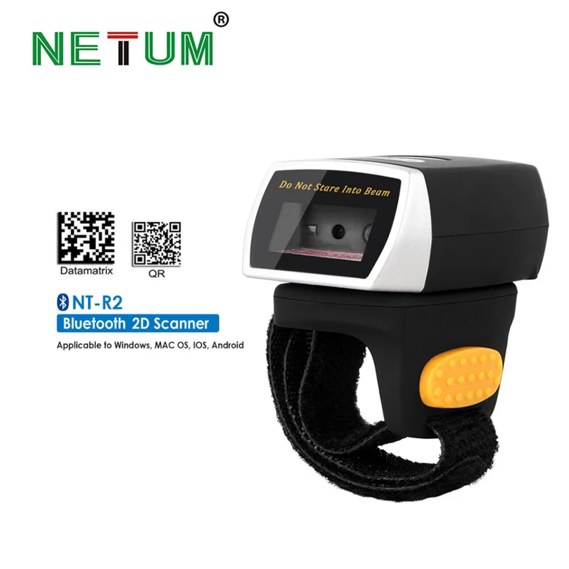 NETUM R2 Bluetooth 2D сканер штрих кода портативный переносной лазерный QR кольцевой