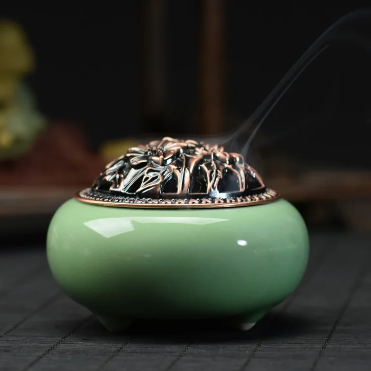 

Sandalwood Handmade Incense Burner Vintage Smoke Fountain Agarwood Incense Burner Bowl Church Quemador De Incienso Home Decor 50