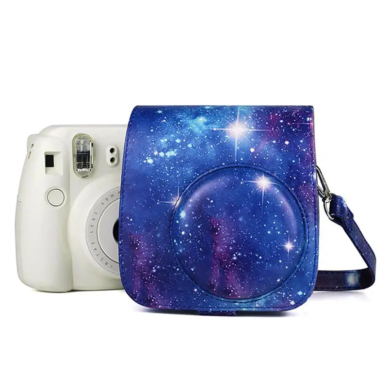 Защитный чехол для камеры из искусственной кожи держатель Fuji Fujifilm Instax Mini 8 + 9