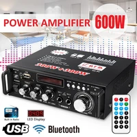 12v220v 600w car hifi amplifier audio stereo power bluetooth fm usb radio 2ch home theater amplifiers mini amplificador audio