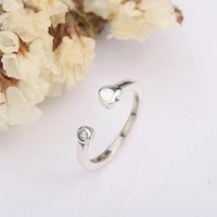 100 925 sterling silver pan ring creative bright decoration love decoration open ring for women wedding party fashion jewelry