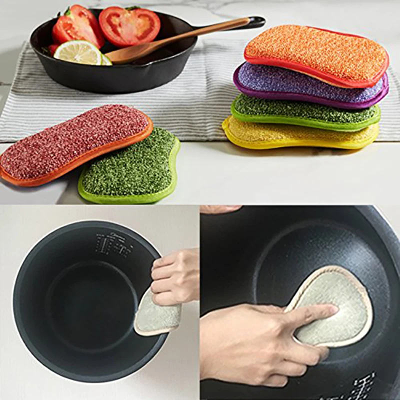 5 шт. антибактериальное микрофиберное уборка на кухне подушечки двухсторонние