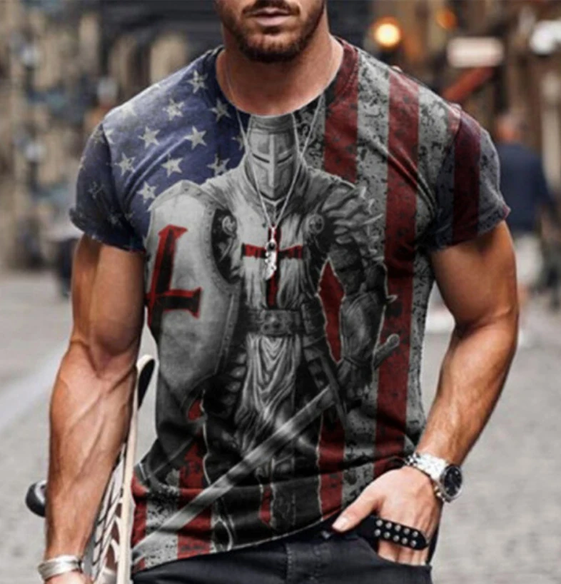 

Fashion Men's Street Skull Head 3D Printing Unisex Clothes Plus Size Comfortable Summer Round Neck Short Sleeve Male T-Shirt Top