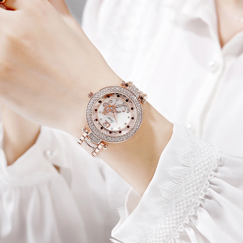 Часы женские кварцевые с браслетом и кристаллами A149 | Наручные часы