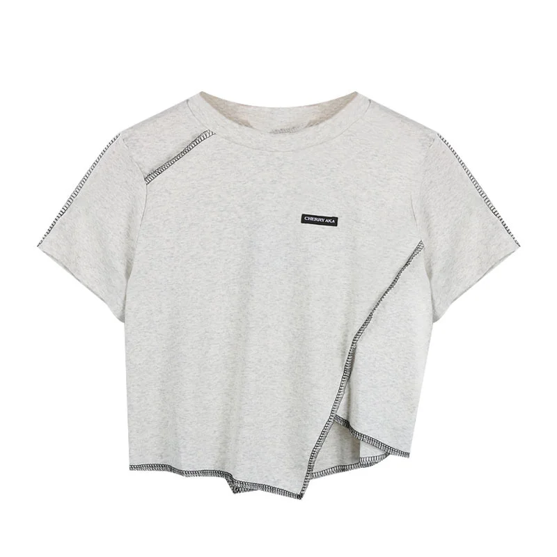 Футболка с коротким рукавом и открытым пупком для девушек | Женская одежда