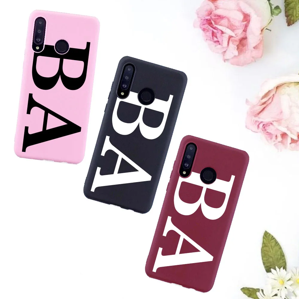 Персонализированный Силиконовый чехол для телефона с изображением имени и