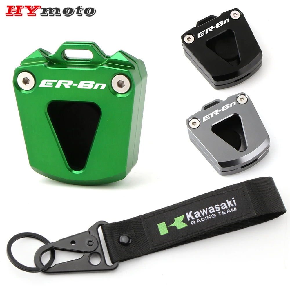 Motorcycle CNC Accessories Key Case Cover Protection Shell For KAWASAKI ER-6N ER6N (Key Without Chip) Embroidery Keychain Ring | Автомобили
