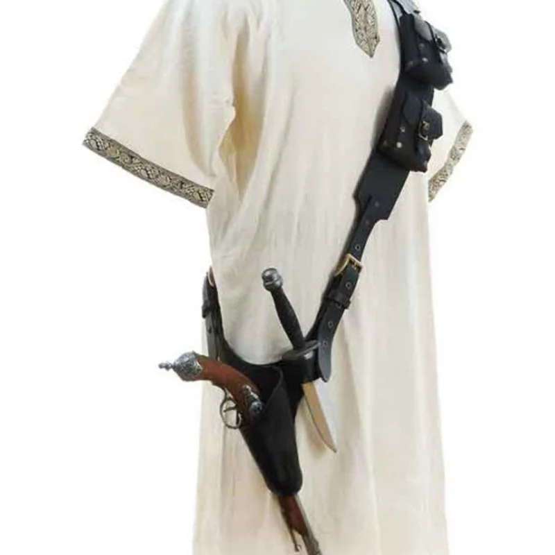 Пиратский балдрический комплект для пистолета с мечом держателем кинжала