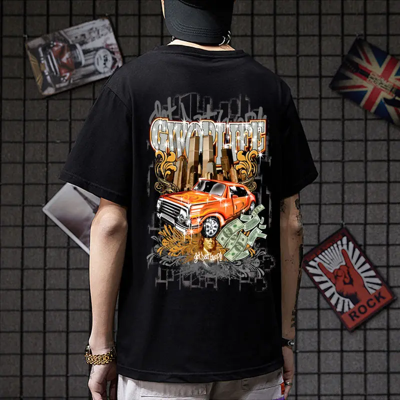 Мужская и женская футболка трендовая куртка с полуторным рукавом Корейская