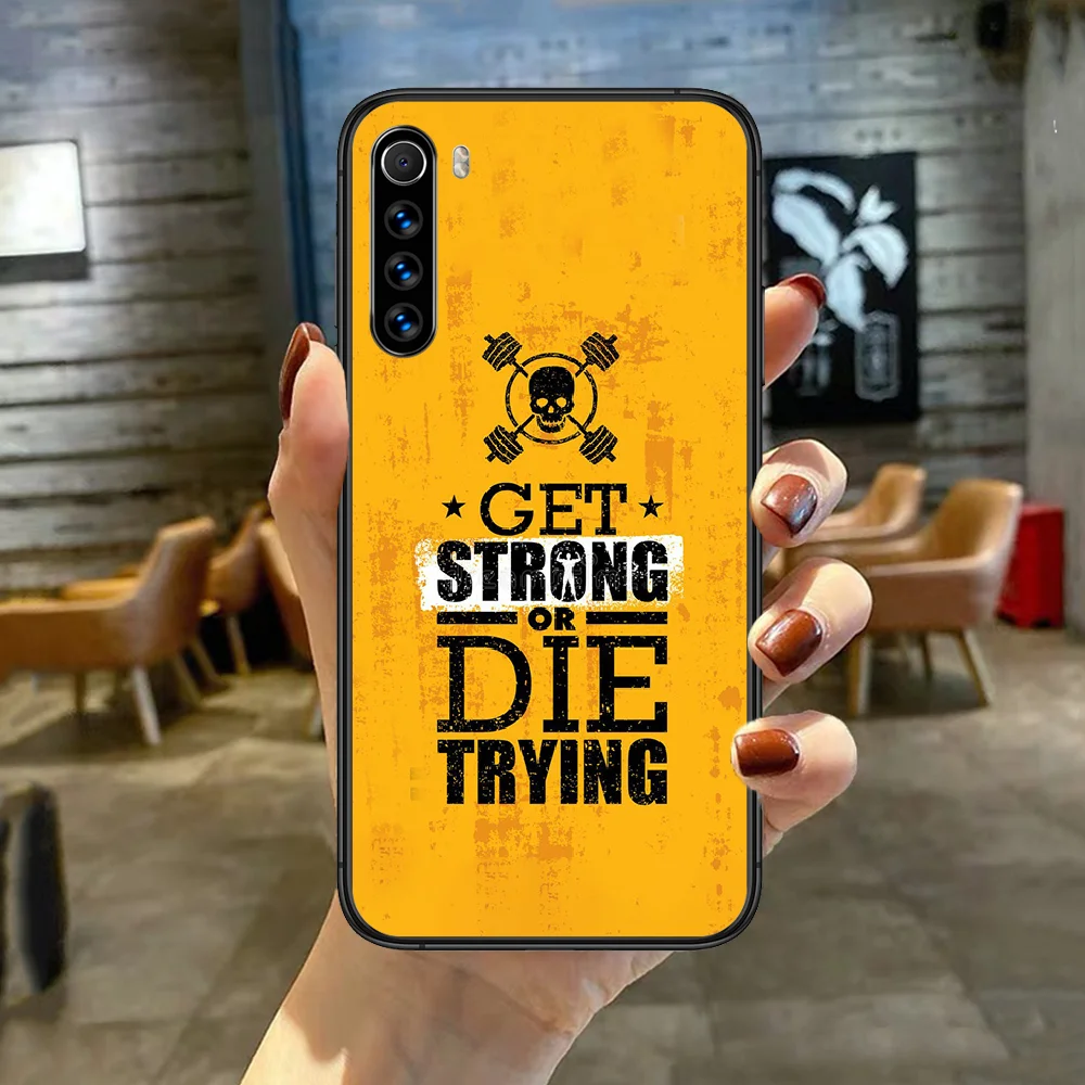 

Project Rock UA Phone Case Cover For XIAOMI Redmi Note 3 4 4X 5 6 7 8 9 Pro T S Max black Coque Trend Funda 3D Shell Fashion