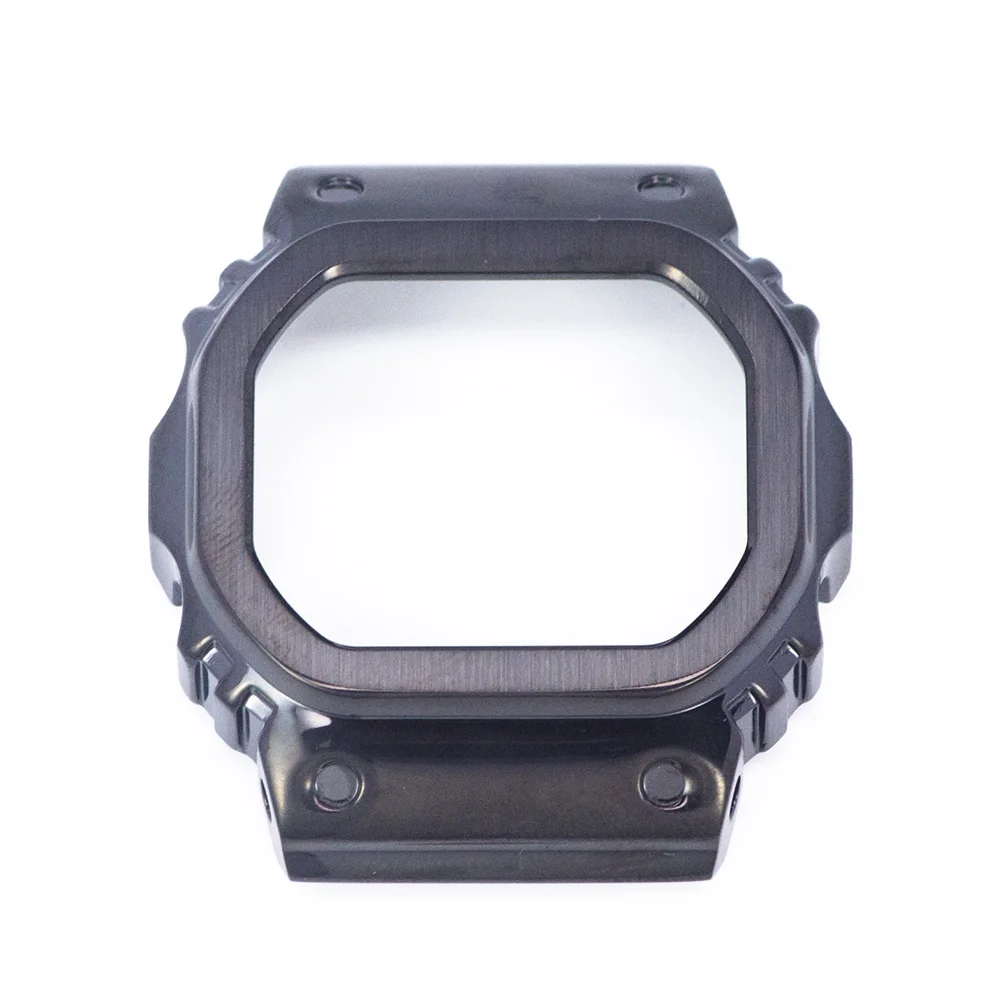 DW5600/5610 прохладный черный обновленный набор часов модификация ремешок для часов ободок/чехол ремешок из нержавеющей стали