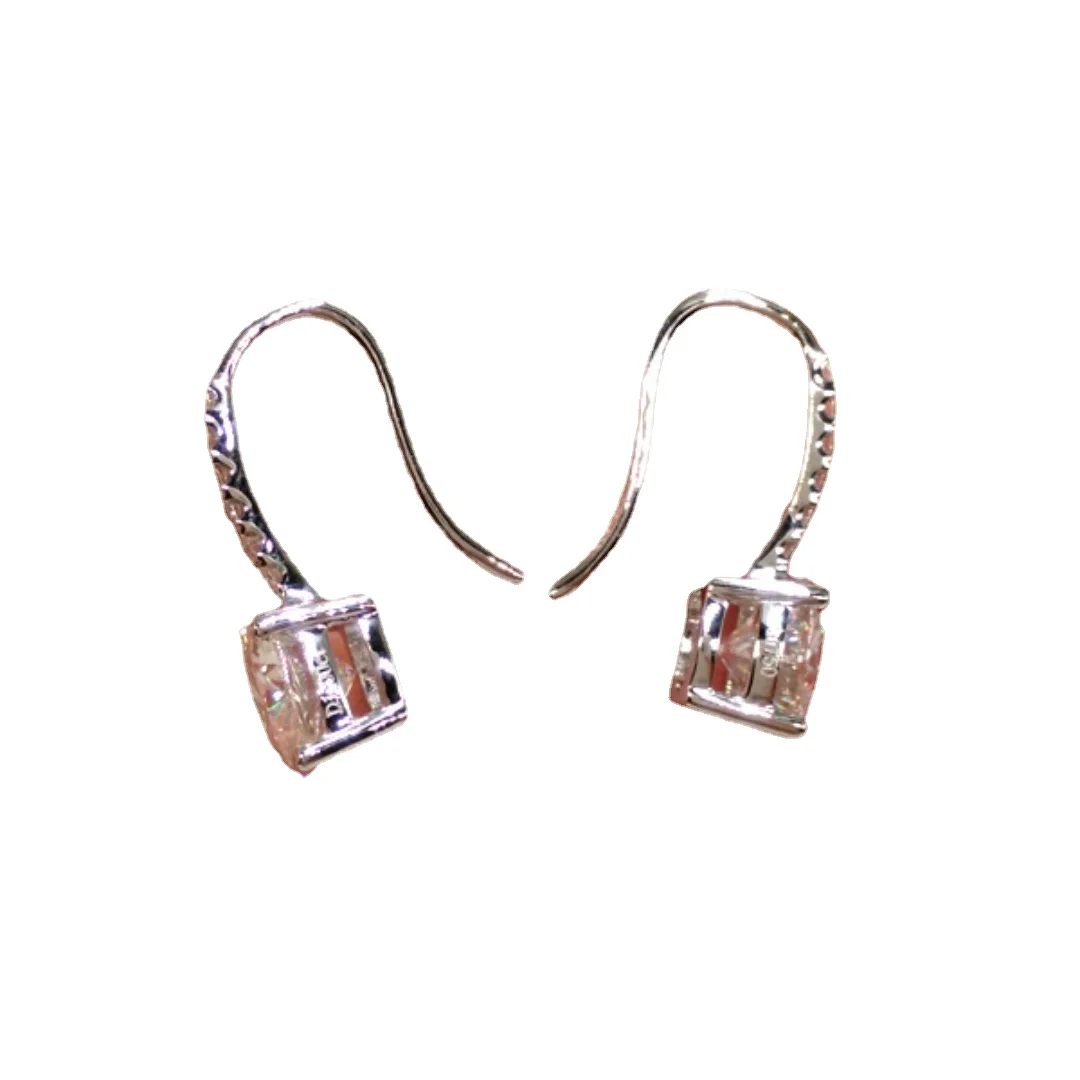 

Alloy with Acrylic Dangle Earring Luxury Creative Square Shinning Bling Accessories Jewelry Women for Wedding/Engagement Party