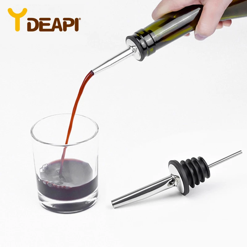 

YDEAPI Stainless Steel Whisky Liquor Oil Wine Pourer Cap Spout Stopper Mouth Dispenser Bartender Kitchen Tools Bar Accessories