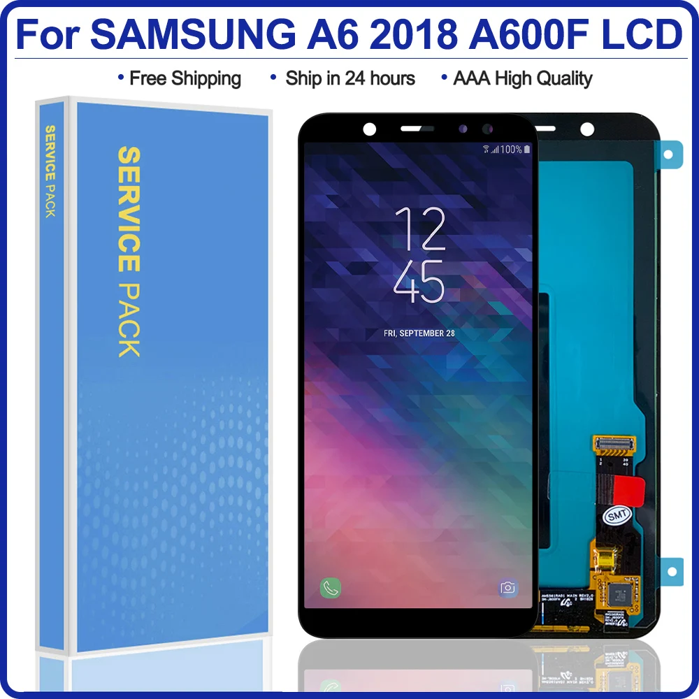 ЖК дисплей и сенсорный датчик в сборе для SAMSUNG Galaxy A6 2018 A600 LCD A600F A600FN A600G/DS|Экраны