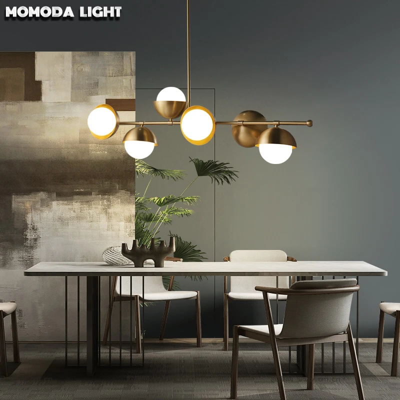 Nordic круг матовый Стекло Современные Люстры молекулярной Обеденная подвесные