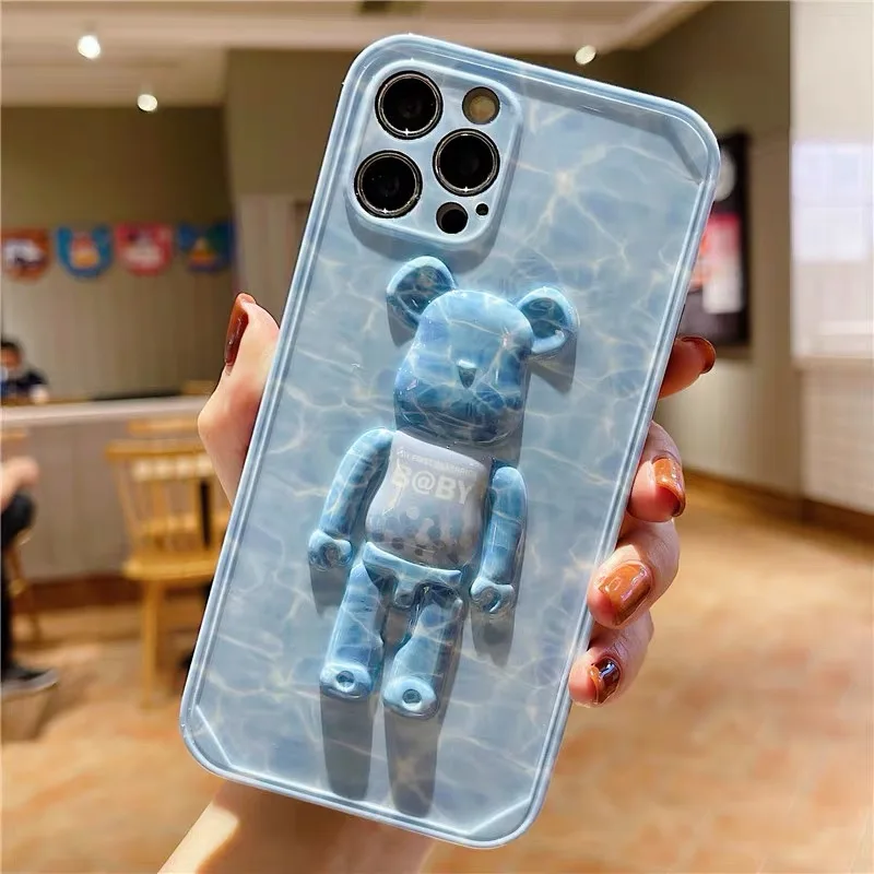 

Water ripple Violent bear phone case For iphone 11 For iPhone 13 12pro Max XS XSMax XR 7P 8Plus Soft silicone Phone Cover case