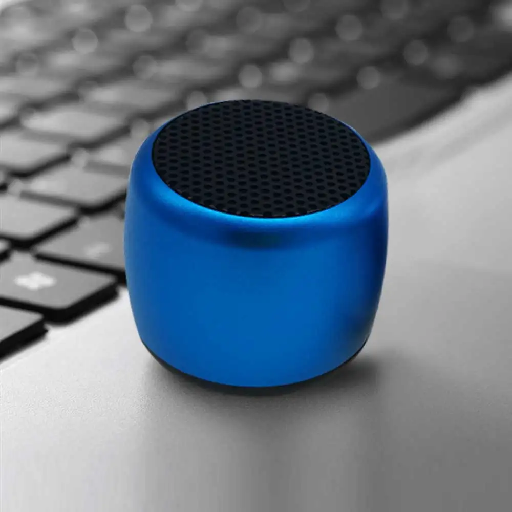 

TWS Portable Metal Super Mini Wireless Bluetooth Sports Speaker Pocket Size with Selfie Remote Control Microphone Lanyard