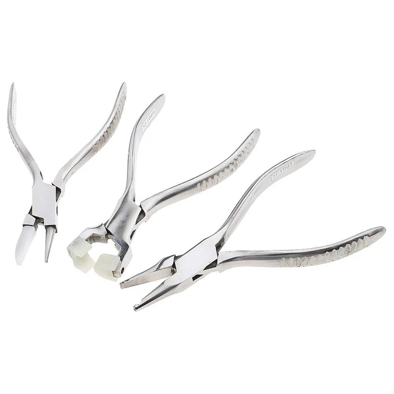 

5Pcs Stainless Steel Optic Eye Glasses Optician Eyeglasses Frame Repair Optical Pliers Tools Kit with Black Pouch Bag