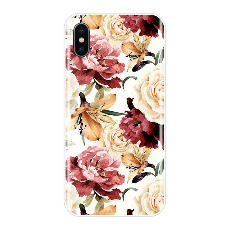 Phone Case for iPhone X 10 8 7 6S 6 S Plus Soft Silicone TPU Cute Flower Floral Back Cover 6Plus 7Pus 8Plus |