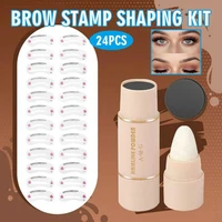 waterproof one step brow stamp shaping kit eyebrow enhancers eyebrow tint lasting natural with 24 reusable eyebrow stamp stencil
