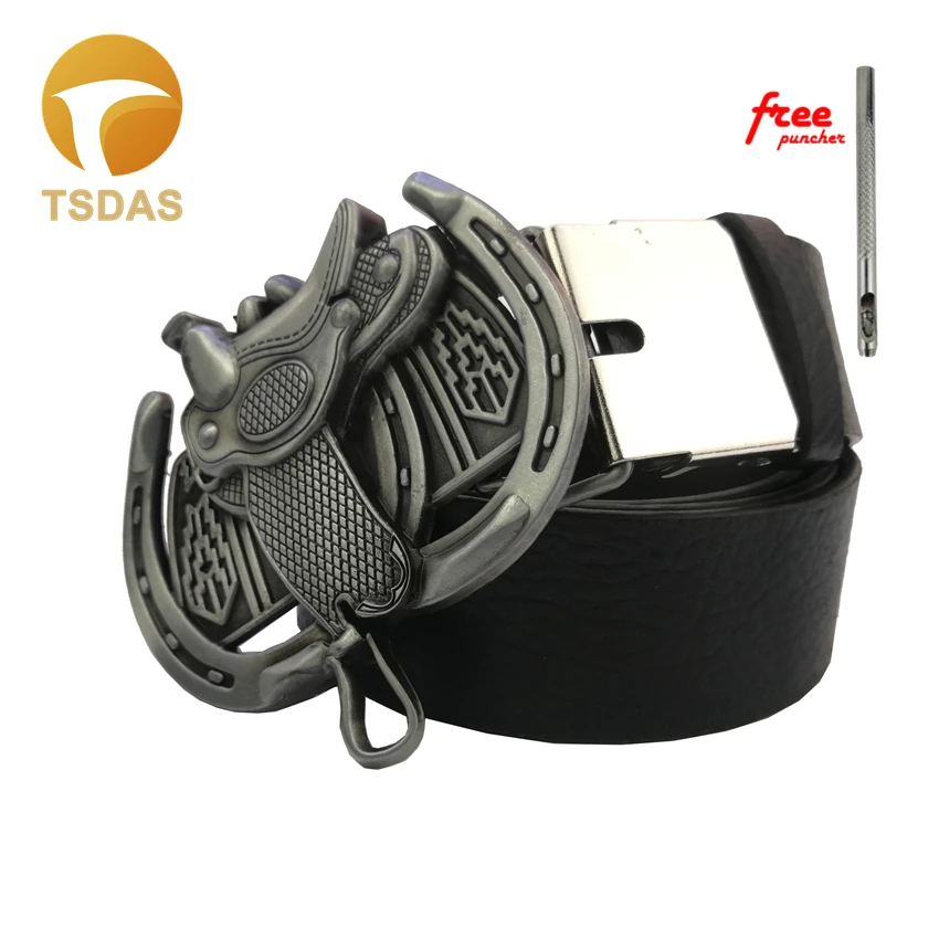 Серебряные пряжки для ремня седла мужчин Модные металлические в ковбойском