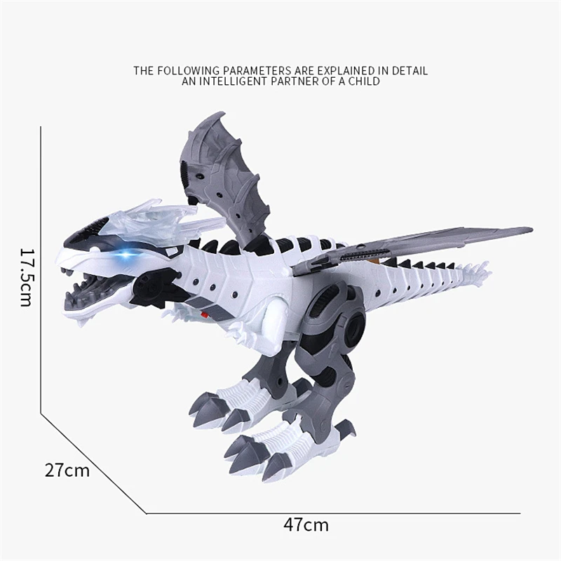 Pulverizador de dinosaurios para ni&ntilde;os, Robot Pterosaurio, Columpio de dibujos animados, modelo de Animal, Dinosaurio inteligente electr&oacute;nico, juguetes de regalo-4