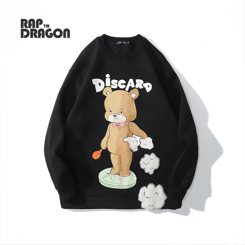 

Cartoon Sweatshirt Men/Women Streetwear Harajuku Three-dimensional Graphic CrewNeck Sweatshirt Cotton Pullover Kawaii Clothing
