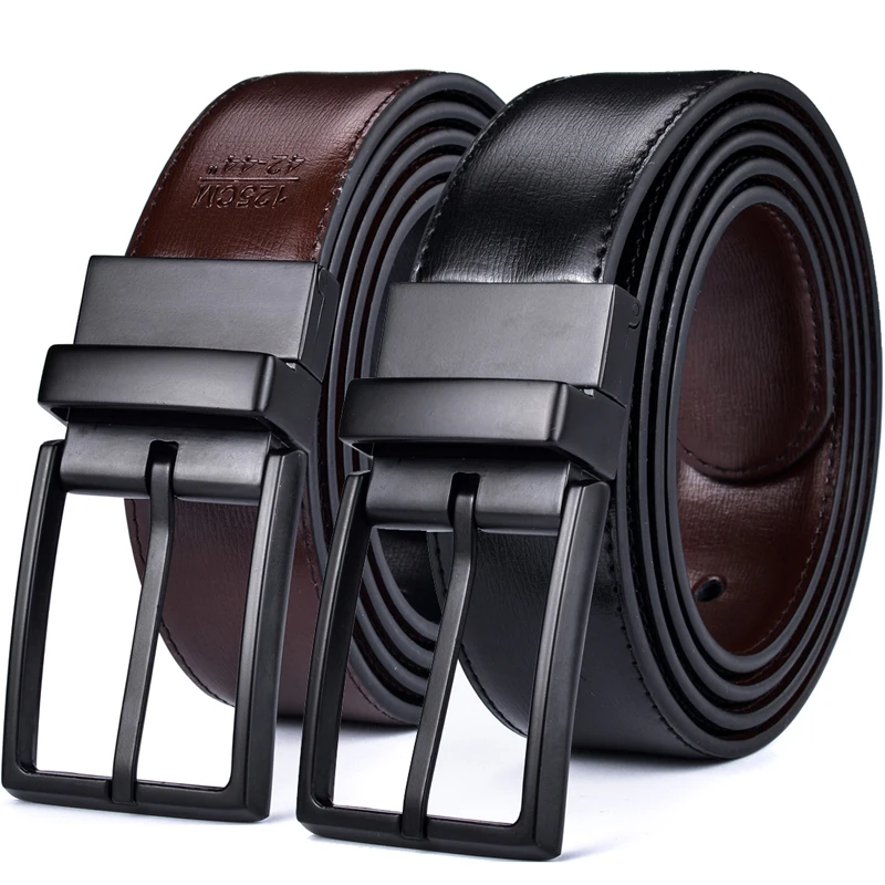 

Beltox Reversible Leather Belts for Men Rotated Buckles Dress and Casual Classic & Fashion Designs Two In One