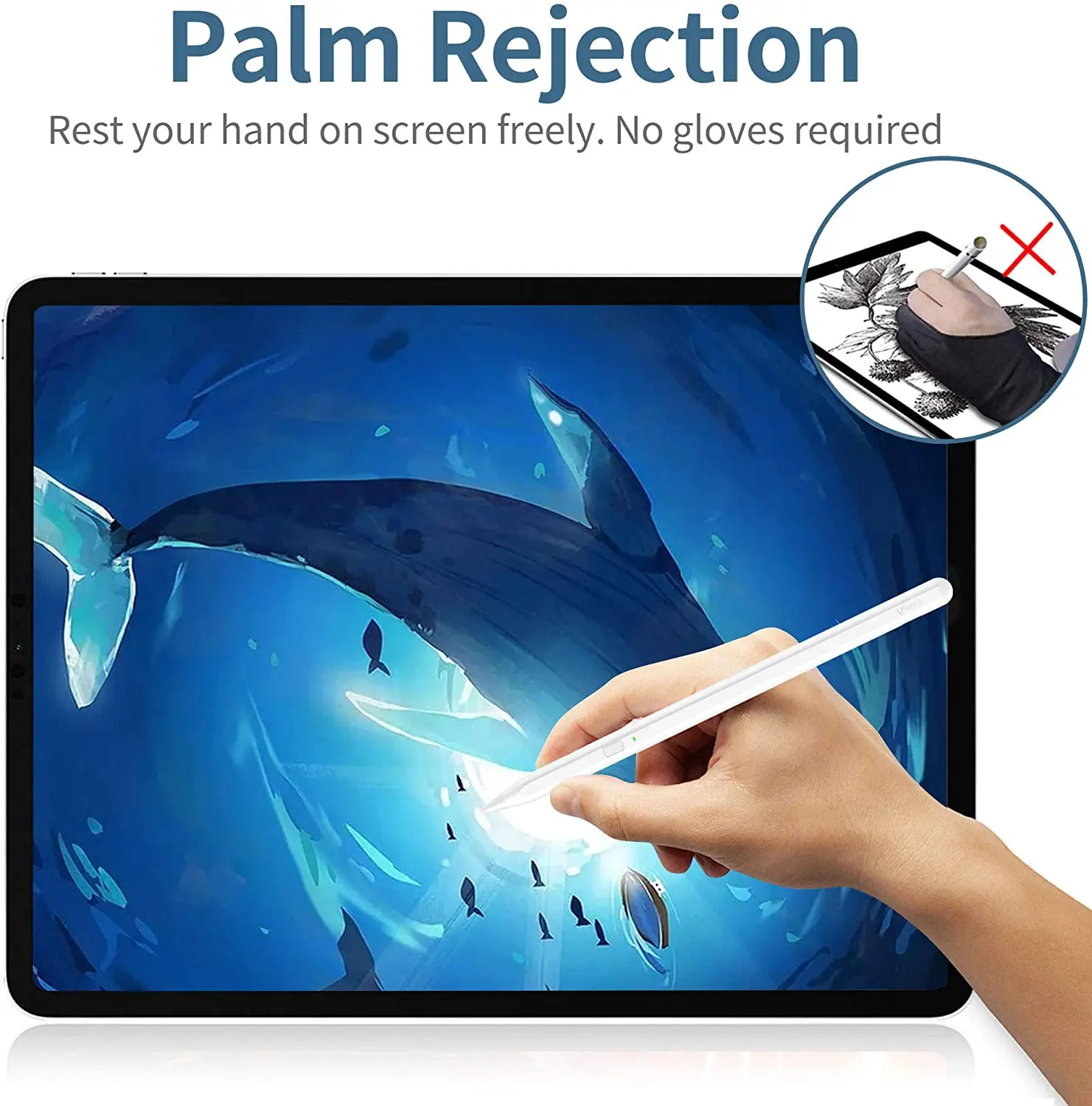 Стилус Uogic для iPad 2021 магнитный перезаряжаемый Pro 11/12 9 6/7/8/10 2 10 5 Air|Стилусы