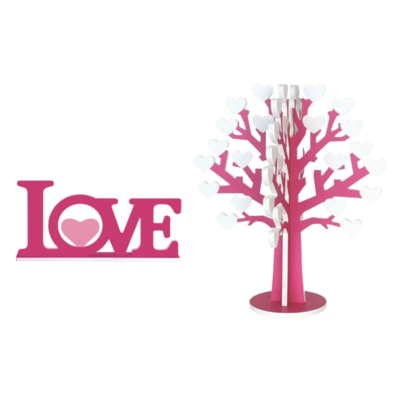 

Valentine's Day Wooden Table Sign Love Tree Signs Romantic Centerpiece Wedding Decoration Engagement Party Decor