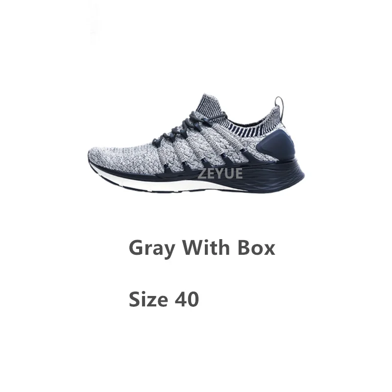 With Box Grey 40 Xiaomi Mijia Shoes 3th мужские спортивные туфли новые спортивные уличные удобные и Нескользящие повседневные 3D рыбий кости системы - Цвет: With Box Grey 40