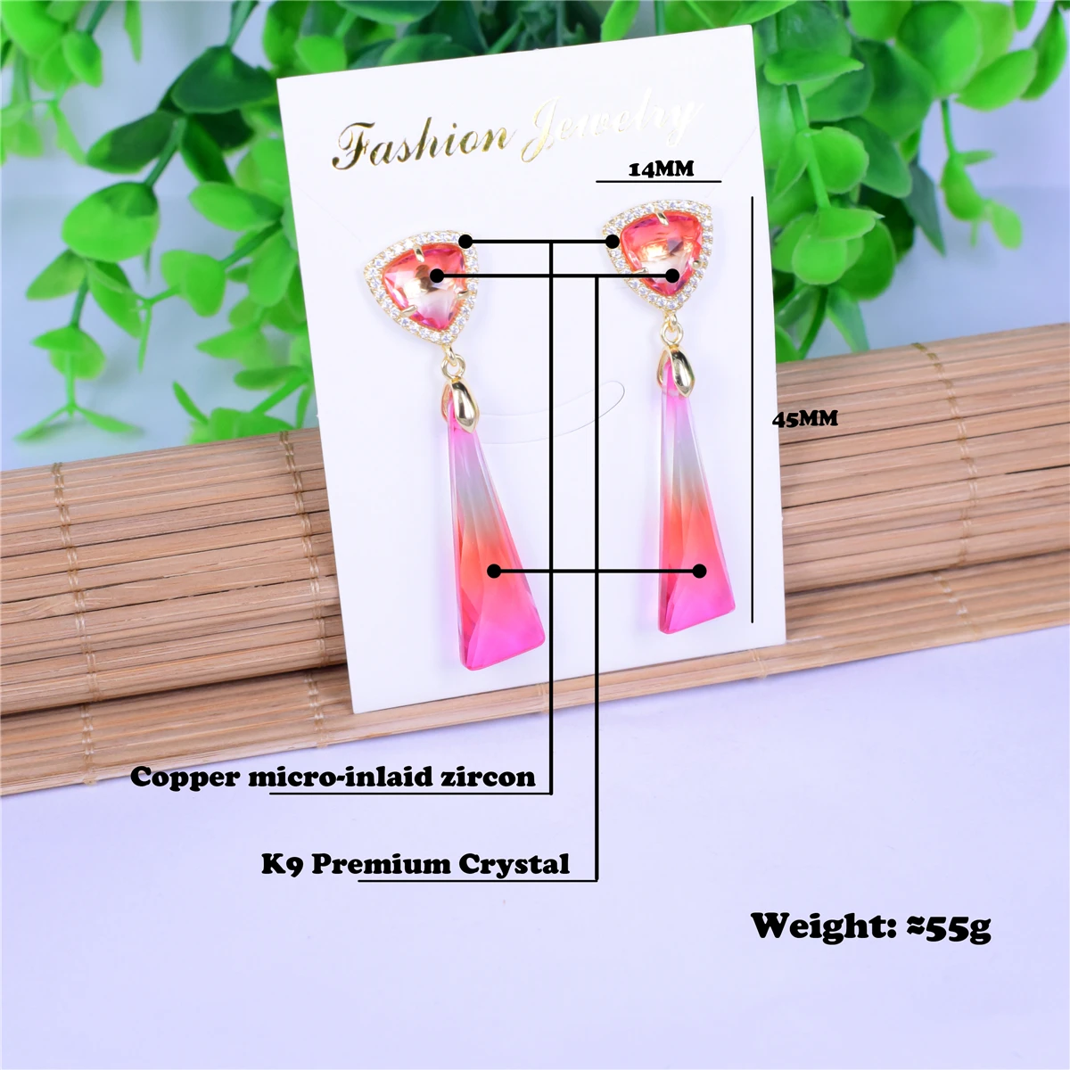 Женские длинные серьги-подвески с градиентом современные ювелирные изделия из