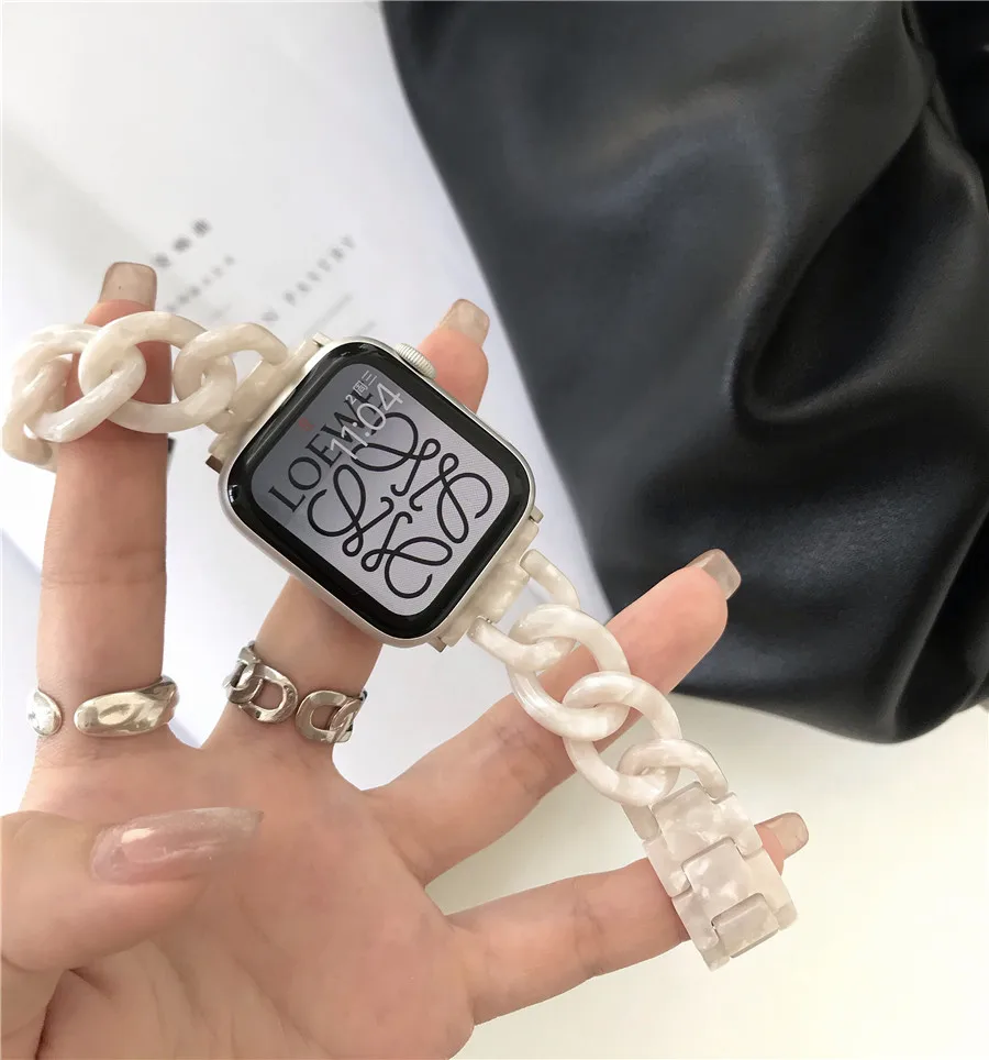 Fashion Luxury Bracelet for Apple Watch Series 6 5 4 3 2 1 SE Watchband for Iwatch 38 40 42 44MM Women Band Accessories