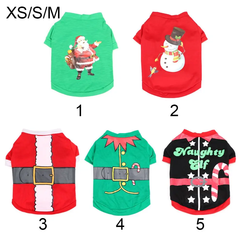 Мягкая осенне зимняя одежда для домашних животных Рождественская Одежда собак