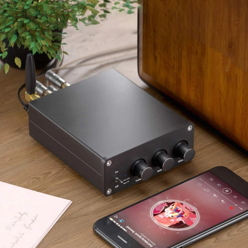 

Digital Power Amplifier o Power Amplifier 100Wx2 Bluetooth 5.0 Dual-Channel Stereo(EU Plug)