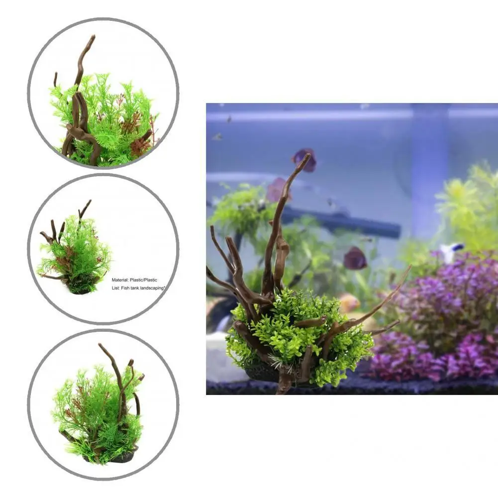 

Ornamental Unfading Color Mini Fish Tank Artificial Plant Decoration Aquarium Landscaping Simulation Artificial Plants