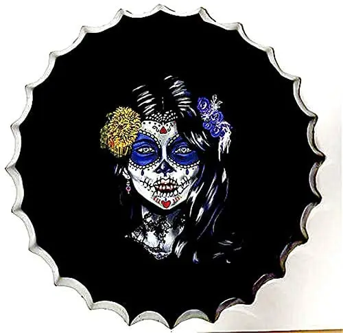 

Tin Sign Bottle Cap Metal Tin Sign , Round Metal Signs for Home and Kitchen Bar Cafe Gas Station Garage Retro Wall Decor,