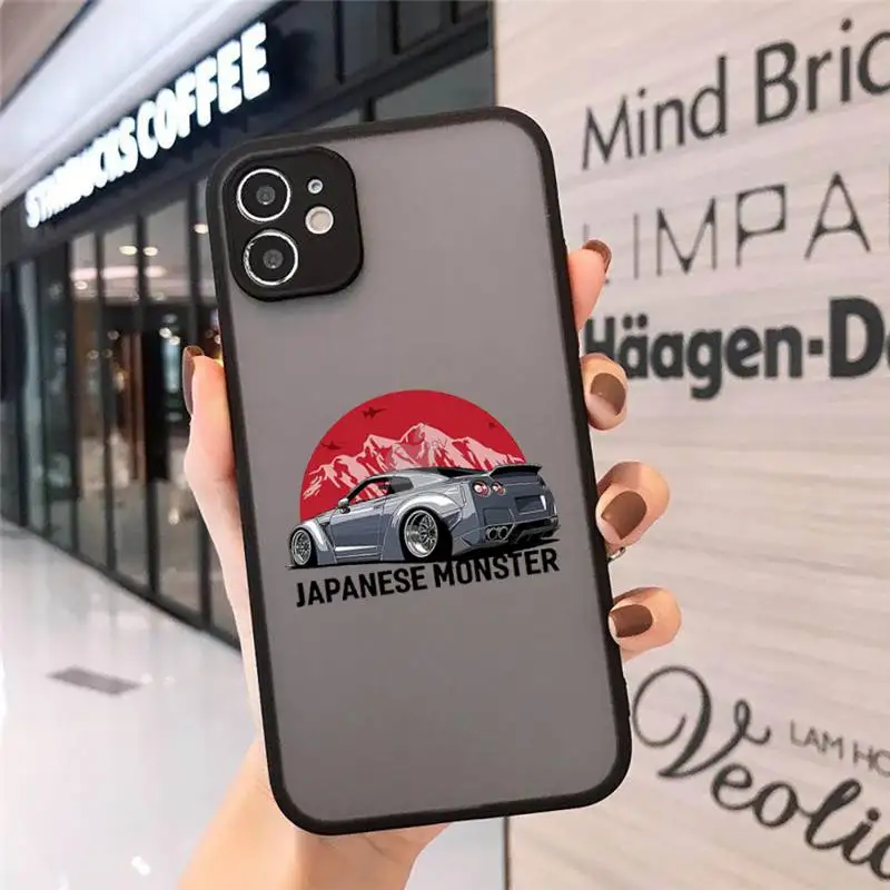 

JDM anime car Phone Cases matte transparent For iphone 7 8 11 12 plus mini x xs xr pro max cover