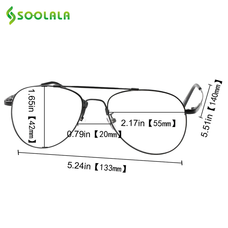 

SOOLALA Oversized Memory Metal Mens Reading Glasses Leesbril Mannen Big Eyeglasses Frame Presbyopic Glasses +1.0 1.5 2.0 to 4.0