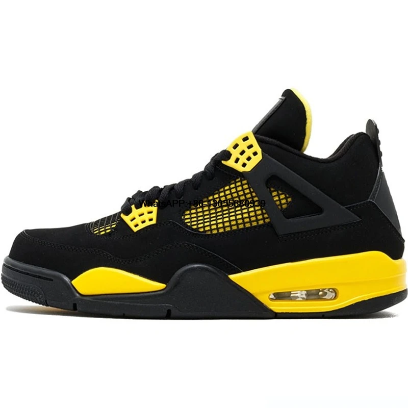 

Basketball Shoes 4 Thunder Pure Money Bred Cool Grey Flight Military Black Designer Trainers Sport Sneakers Boys