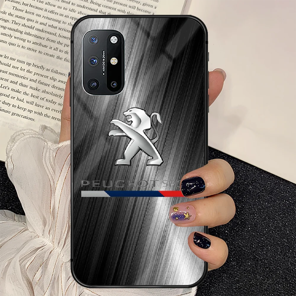 

Sport Peugeots Cars Phone Tempered Glass Case Cover For Oneplus 5 6 7 8 9 Nord T Pro Prime Black Soft