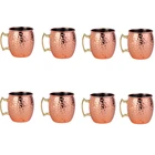 8 шт. 550 мл Москва без задников с Медь кружки металла кружка чашка Нержавеющаясталь Пиво Вино Кофе чашки Барные инструменты